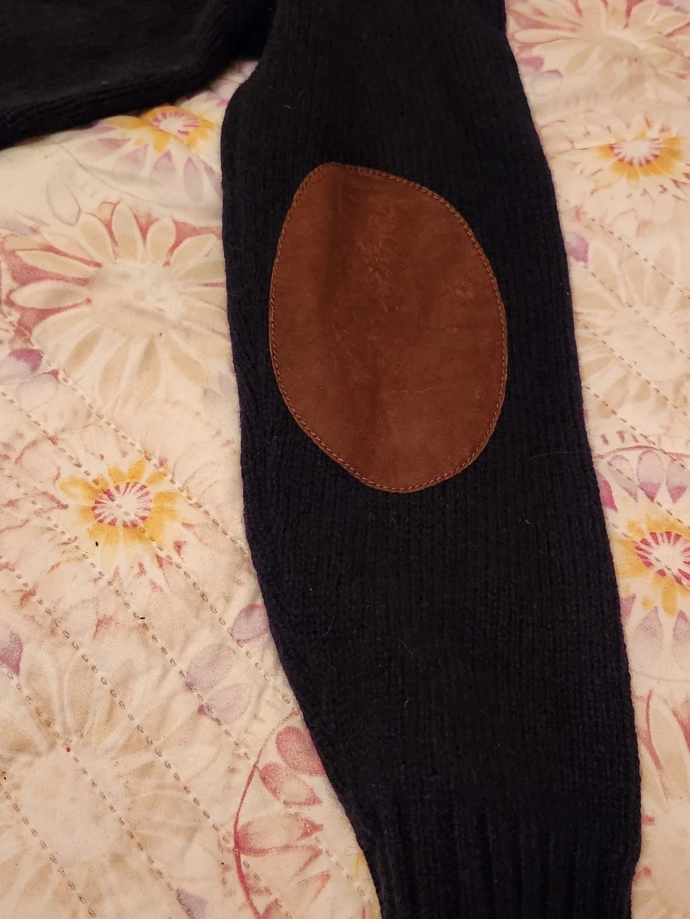 Polo by Ralph Lauren Dark Navy Shawl Turtleneck Sweater with Button Accents